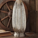 Axyaa Glass Floor Lamp with LED Light and Fabric Shade for Bedroom and Living Room