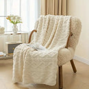 Axyaa Luxe Fleece Blanket: Ultra-Soft Plush Bed Couch Throw Cozy Flannel Air-Conditioning Blanket