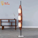 Axyaa Medieval Sailboat LED Floor Lamp, Solid Wood & Marble Base, Vintage Design