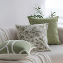 Axyaa Green Floral Throw Pillow Cover - 45X45 Square Cushion for Home Decor
