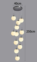 Axyaa Crystal Chandelier Stair Pendant Lamp Living Room Lighting