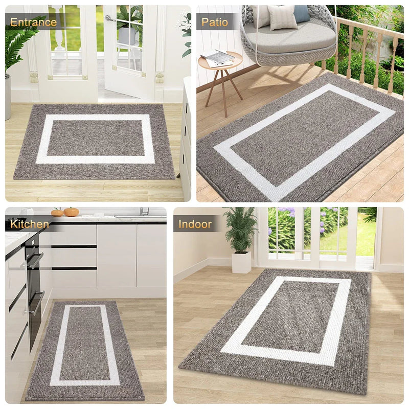 Axyaa Low-Pile Indoor Entrance Mat: Absorbent, Non-Slip & Washable Entry Rug