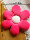 Axyaa Flower Petal Plush Throw Pillow Cushion Seating Multicolor Floor Pillows