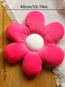 Axyaa Flower Petal Plush Throw Pillow Cushion Seating Multicolor Floor Pillows