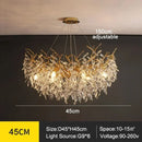 Axyaa Modern Crystal Ceiling Chandelier LED Pendant Light for Home Decor