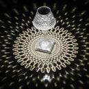 Axyaa Acrylic Crystal LED Table Light: Transparent Prism Night Lights for Bedroom Decor