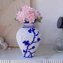Axyaa Dezhen Blue White Vase Building Block Puzzle Chic High Difficulty Toy