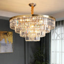 Axyaa Crystal Chandelier Ceiling Light - Elegant Home Decor for Bedroom, Living Room