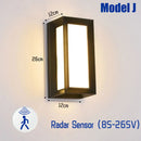 Axyaa Outdoor Motion Sensor Wall Light Waterproof IP65 LED 18W 30W Garden Street Lighting