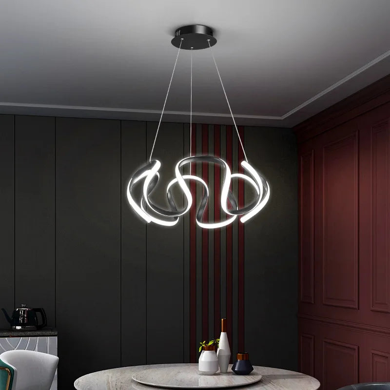 Axya LED Pendant Chandelier: Modern Lighting Fixture for Home, Living Room, Dining Room, Bedroom