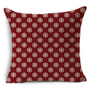 Axyaa Red Striped Plaid Linen Cushion Cover 45X45CM Home Pillow Case