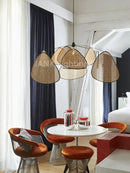 Axyaa Rattan Chandelier: French Design Market Indoor Lighting Solution
