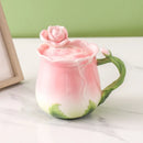 Axyaa Ceramic Rose Butterfly Teacup Set Milk Coffee Cup Camellia Afternoon Exquisite