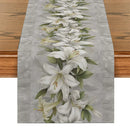 Axyaa Lily Floral Table Runner for Indoor and Outdoor Home Party Decor