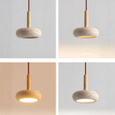 Axyaa Yellow Stone Bowl LED Droplight - 12W Pendant Lamp for Kitchen, Dining, Bedside & Restaurant
