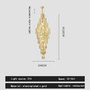 Axyaa Luxury Crystal Chandelier for Villa Living Room and Spiral Staircase