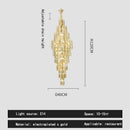 Axyaa Crystal Spiral Staircase Chandelier: Luxury Hotel & Villa Living Room LED Lighting