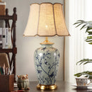 Axyaa Ceramic Floor Lamp with Fabric Lampshade Design for Living Room, Bedroom, Study