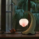 Axyaa Lotus Table Lamp: Chinese Retro Art Decor for Living Room, Bedroom, Study