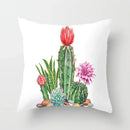 Axyaa Cactus Plants Pattern Cushion Cover Throw Pillow Decor Sofa Pillowcase