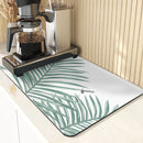 Axyaa Silicone Leaf Print Drying Mat & Coaster Set