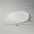 Axyaa Clear Glass Dinner Plate Set - Elegant Flat Dessert Snack Pasta Salad Tableware