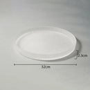 Axyaa Clear Glass Dinner Plate Set - Elegant Flat Dessert Snack Pasta Salad Tableware