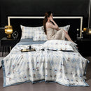 Axyaa Tencel Summer Quilt Set - Cool Silk Single-Piece Printed Quilt