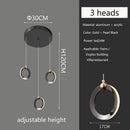Axyaa Black Gold Chandelier Modern Minimalist Luxury Lighting for Duplex Staircase Lamp