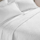 Axyaa Cotton Blend King Size Coverlet | Lightweight & Breathable Bedspread with Unique Wash-Activated Ripple