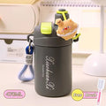 Axyaa Kids Stainless Steel Insulation Water Bottle with Straw - Double Drink Thermos Cup