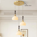Axyaa Modern Ceramic Copper Chandelier Pendant Lights for Home Decor