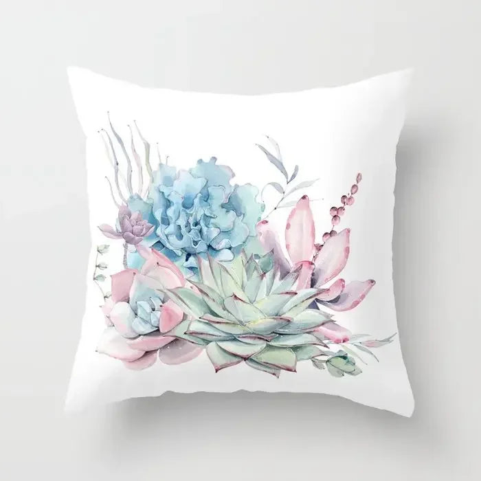 Axyaa Cactus Plants Pattern Cushion Cover Throw Pillow Decor Sofa Pillowcase