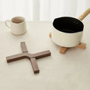 Axyaa Minimal Wood X-Type Pot Mat, Easy to Clean Insulation Mat