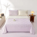 Axyaa Macaron Double Color Summer Quilt with Wavy Pattern