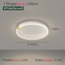 Axyaa LED Ceiling Light: Modern Aluminum Ring for Bedroom, Study - Full Spectrum Lighting