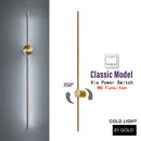 Axyaa Golden Dimming LED Wall Sconce 350° Rotation Modern Indoor Light Fixture