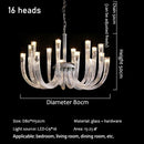 Axyaa Designer Glass Tube Luxury Pendant Light for Living Room Bedroom Restaurant