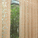 Axyaa Floral Jacquard Tulle Curtains: European Retro Style for Living Room Decor
