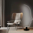 Axyaa Nordic Designer Human Face Art Floor Lamp for Modern Minimalist Living Room