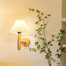 Axyaa LED Fabric Wall Lamp, European Style for Bedroom Living Room Lighting
