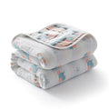 Axyaa Cotton 6-Layer Yarn Quilt - Soft and Cozy Gauze Blanket - Nap Blanket