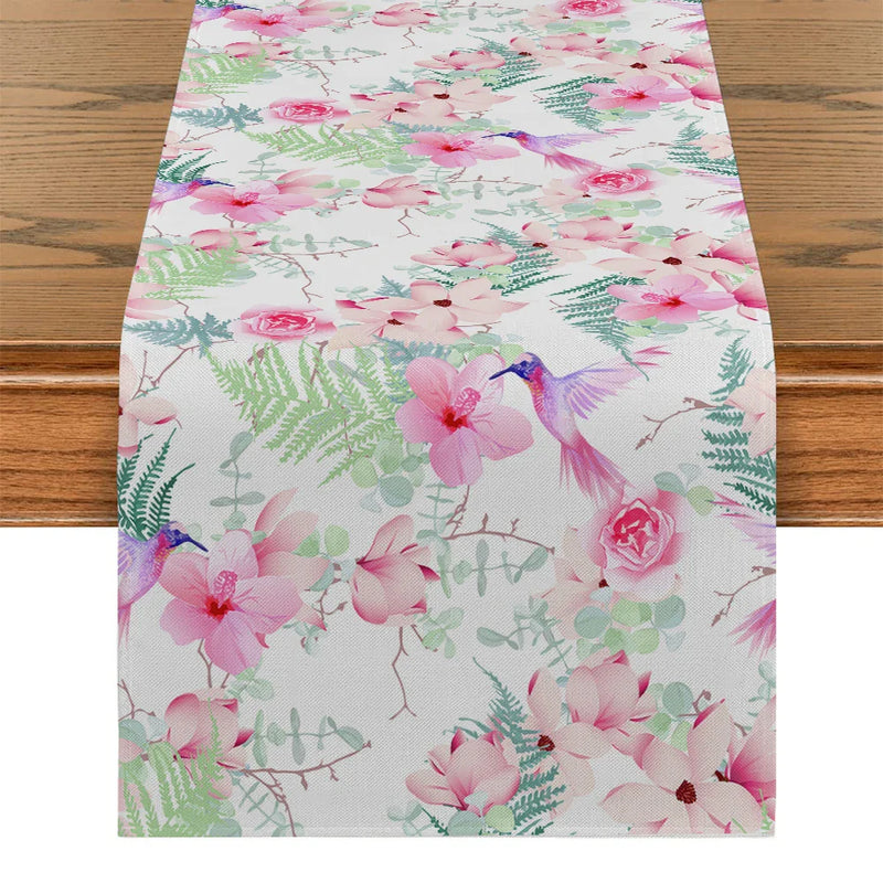Axyaa Floral Table Runner for Kitchen Dining Decor