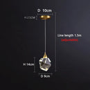 Axyaa Crystal Pendant Chandelier for Living Room Bedroom Kitchen - Modern Luxury Ceiling Light