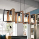 Axyaa Wooden Iron Art Chandelier for Bar Restaurant Room Decor
