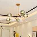 Axyaa Industrial Glass Pendant Light Chandelier for Stair Dining Room
