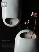 Ceramic Hanging Vase Wall Decoration Flower Pot for Japanese Flower Arrangement by Axyaa