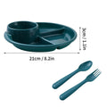 Axyaa Reusable Divided Fruit Salad Plate - Microwave Safe Dinner Dishes
