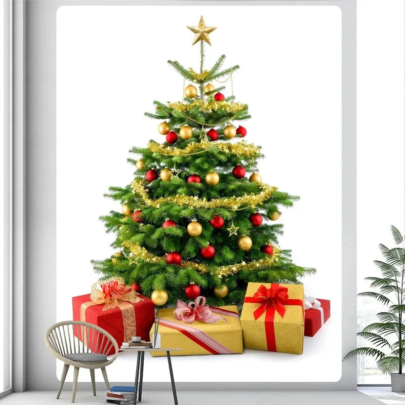 Axyaa Christmas Tree Tapestry Wall Decoration Living Room Bedroom Home Decor