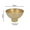 Axyaa Golden Metal Vase: Minimalist Round Plant Pot for Room Aesthetic Decor